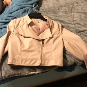 Crop Faux Leather Jacket